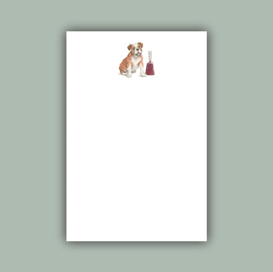 Bulldog and Cowbell Notepad